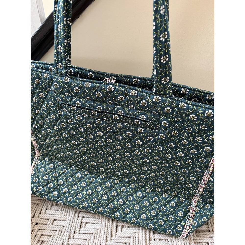 Vera Bradley Hathaway Tote Bag Mistletoe Lattice & Large Wallet Green Set NWT - Picture 4 of 8